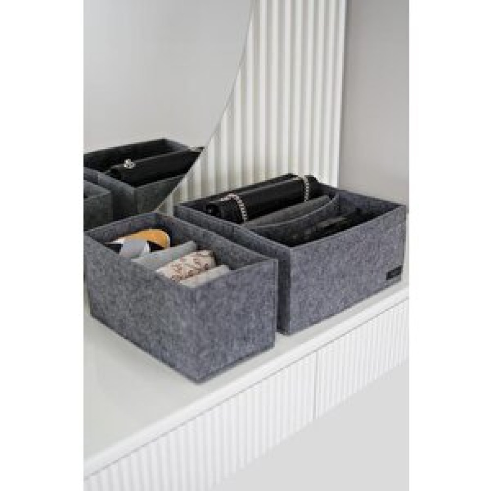 Digithome Felted Keçe 2’li Çok Amaçlı Çekmece Düzenleyici Organizer Gri - 105376 C1-1-152 Eşya Saklama Kutusu Fiyatı