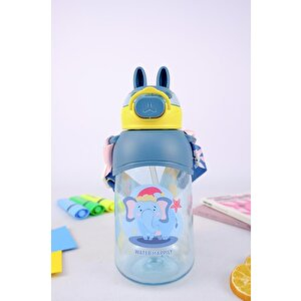 Digithome Fil Desenli Askılı Sağlıklı Polikarbon Matara Suluk 750 Ml Mavi – H2o76036 C1-1-18 Matara Fiyatı