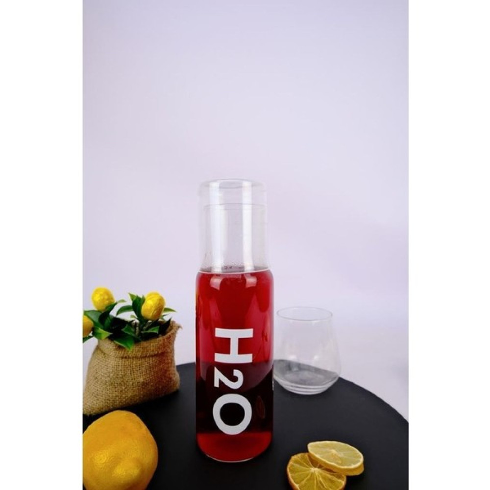 Digithome H2O Cam Kapaklı Başucu Su ve Meşrubat Sürahisi Karaf Şişe 600 ml Beyaz – H2O75760 C1-1-18 - 0,6 L Sürahi Fiyatı