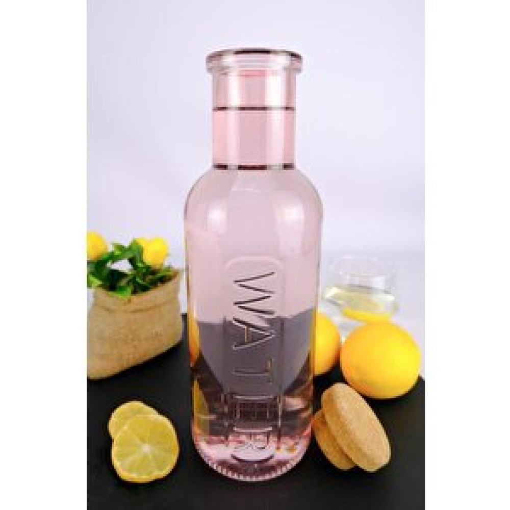 Digithome H2o Mantar Kapaklı Cam Su Şişesi Başucu Sürahisi 1000 Ml Pembe Sürahi Fiyatı