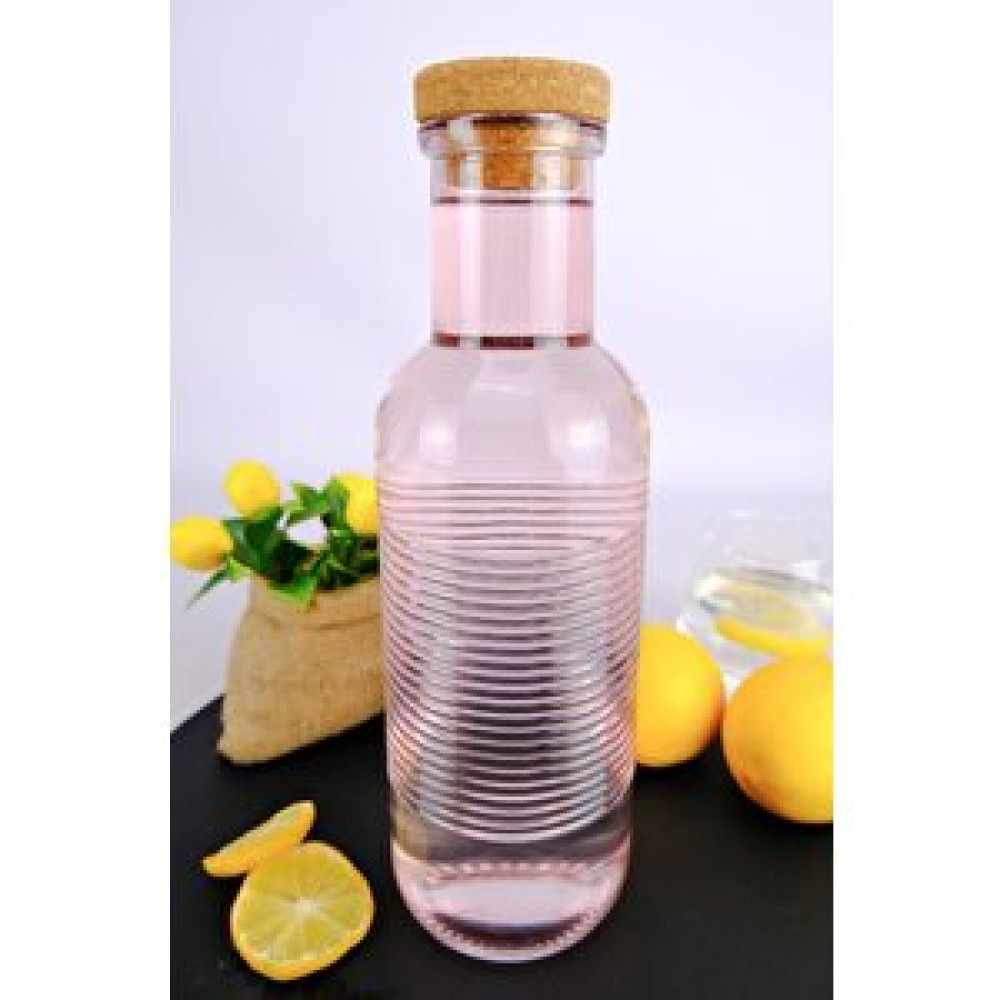 Digithome H2o Mantar Kapaklı Cam Su Şişesi Başucu Sürahisi 1000 Ml Pembe - H2o89105 C1-1-18 Sürahi Fiyatı