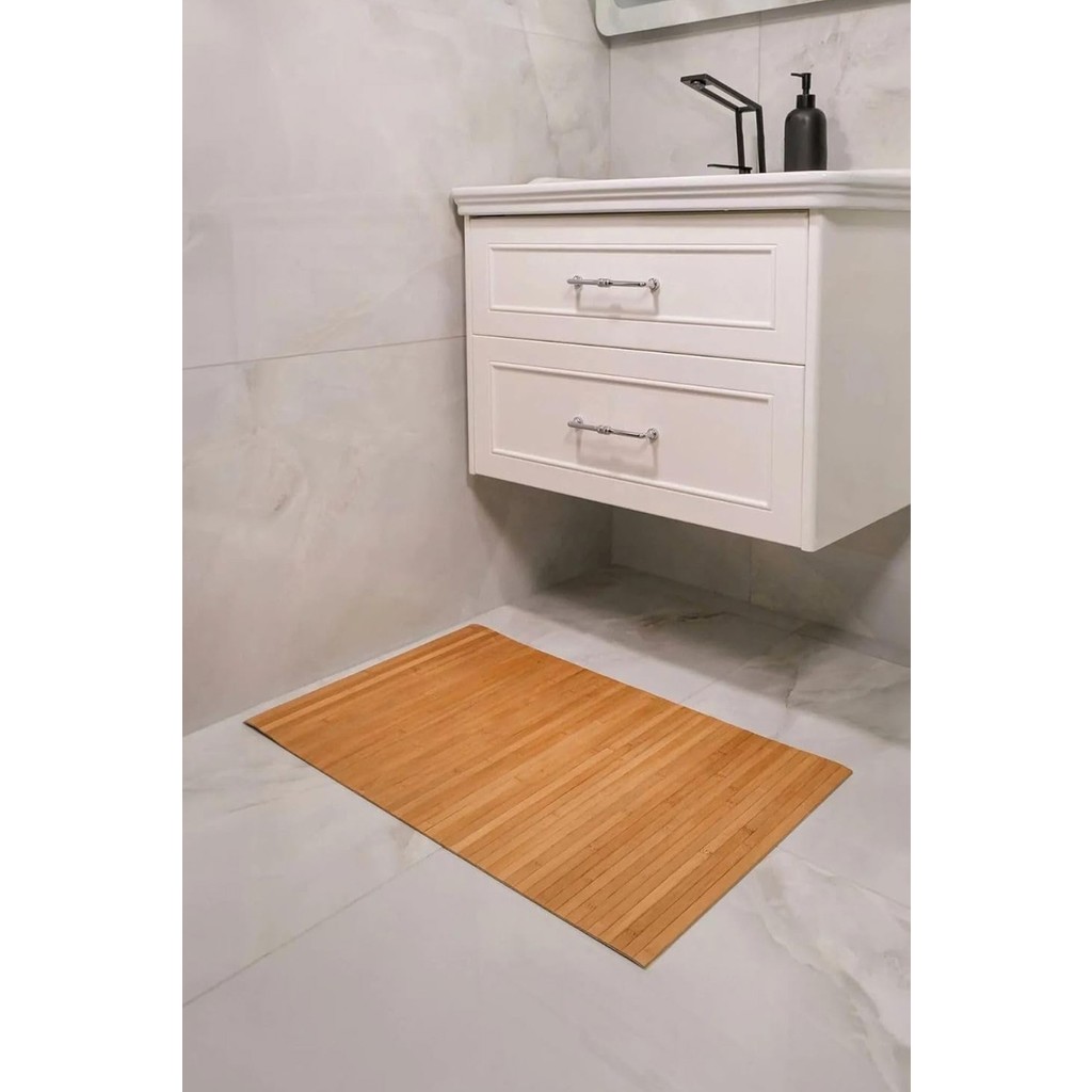 Digithome Kaymaz Taban Katlanabilir Çok Amaçlı Mat Dekoratif Banyo Paspası 70X45 Cm- 1403 - Kahverengi Araca Özel Paspaslar Fiyatı