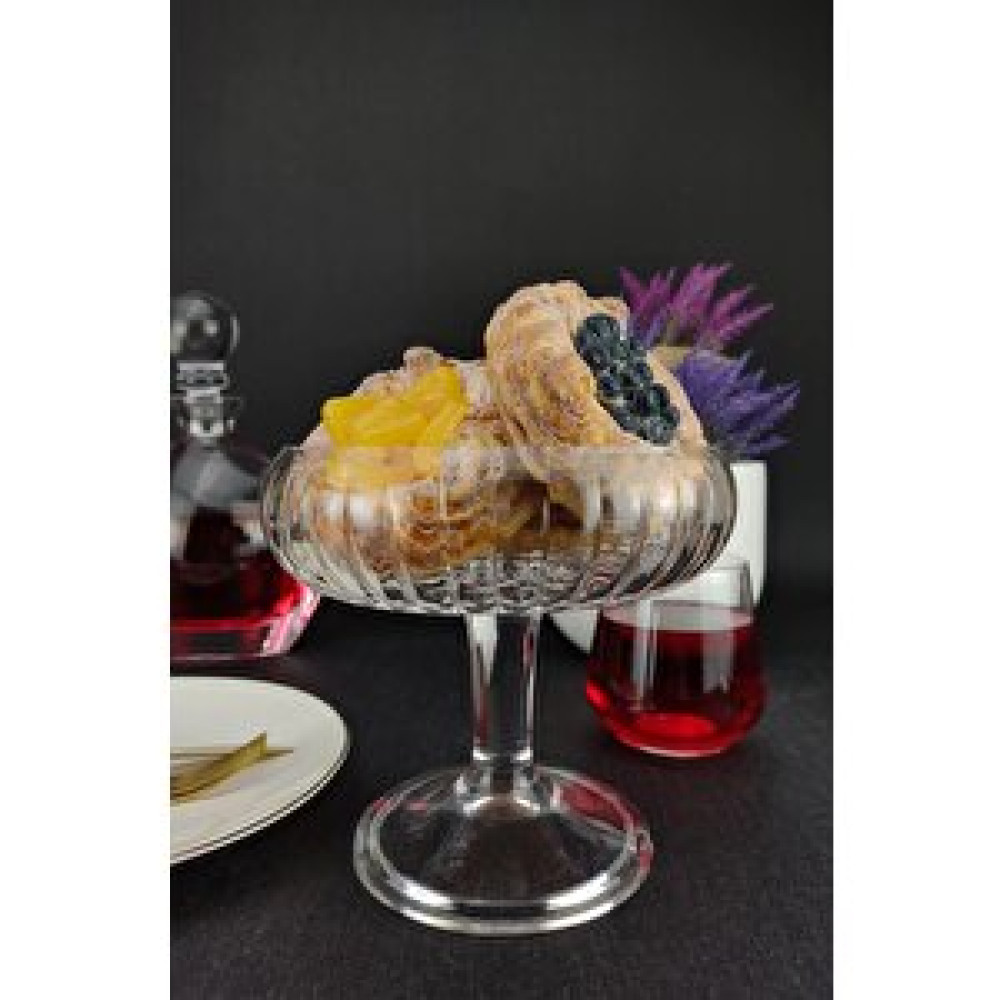 Digithome Linea Ayaklı Cam Sunumluk Kurabiyelik Şekerlik Ve Meyvelik 17 Cm – Ln.scn.017.01.000 C1-1-288 Kase Fiyatı