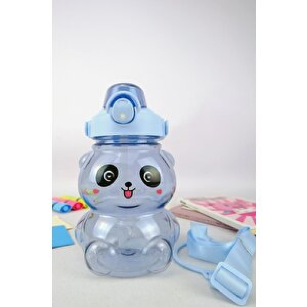 Digithome Panda Desenli Askılı Sağlıklı Polikarbon Matara 1200 Cc Mavi Matara Fiyatı