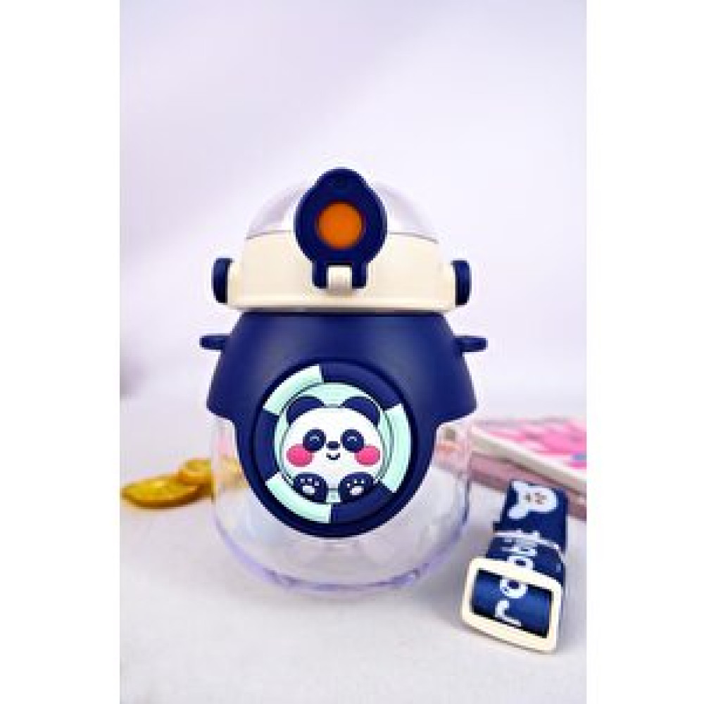 Digithome Panda Desenli Askılı Sağlıklı Polikarbon Matara Suluk 800 Ml Lacivert Matara Fiyatı