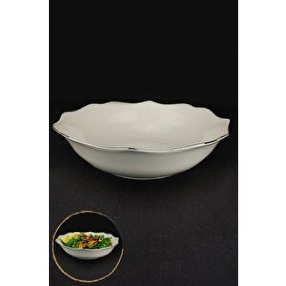 Digithome Pure Platin Porselen Tekli Bol Kase 24 Cm Yaldızlı - 65081 Kase Fiyatı