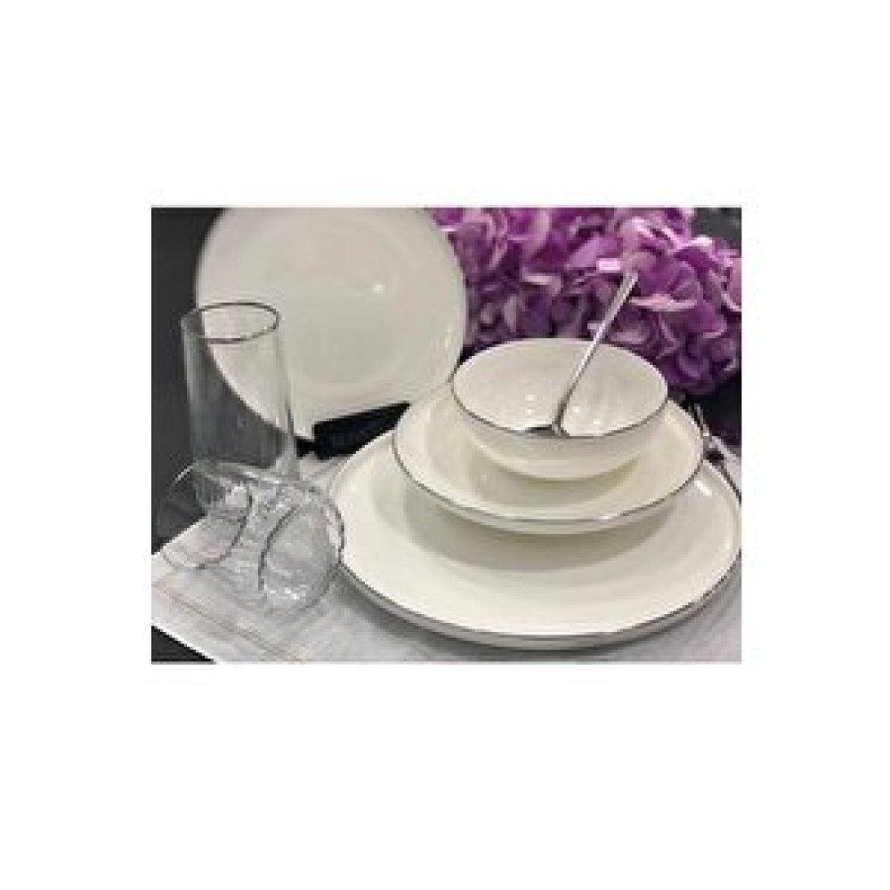 Digithome Roy King Silver Slender Bone China 24 Parça Yemek Takımı – Dsn 046 Yemek Takımı Fiyatı