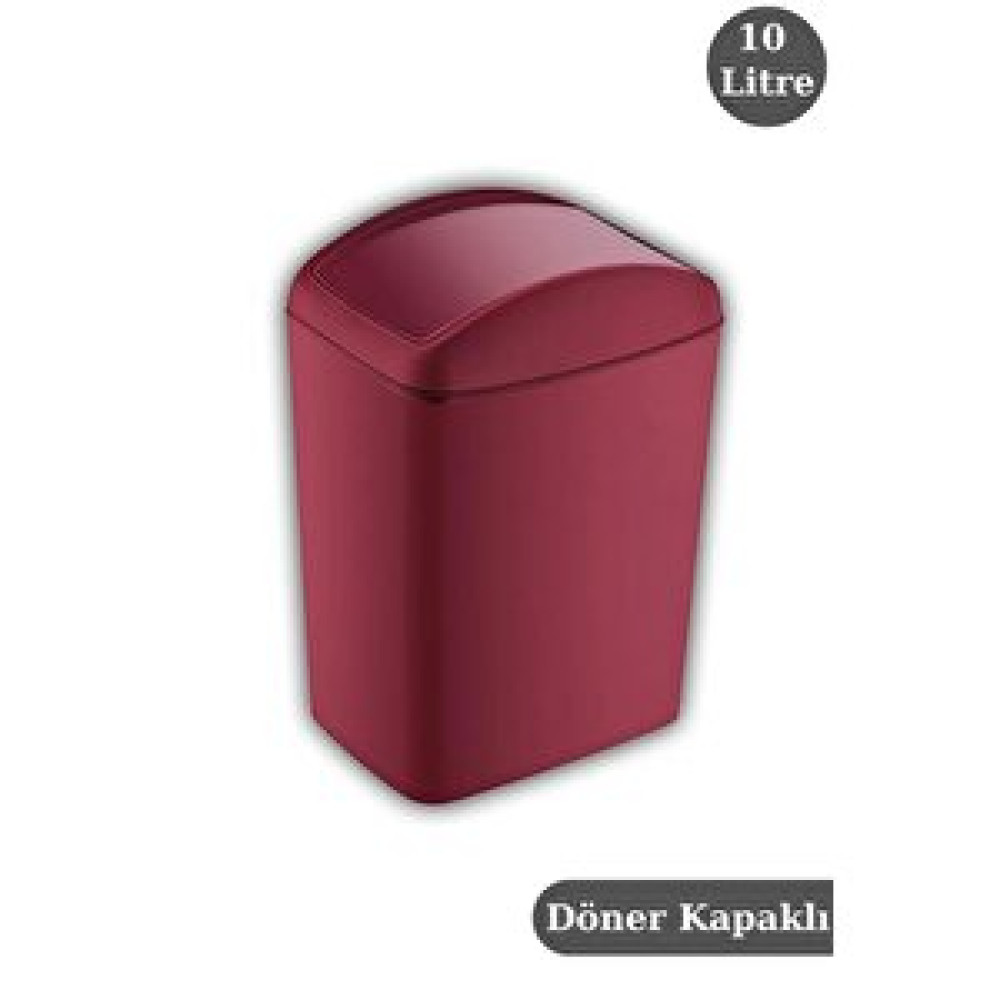 Digithome Soft Çöp Kovası Döner Kapaklı 10 Lt Kırmızı - 188-01 Çöp Kovaları Fiyatı