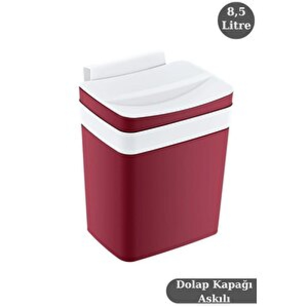 Digithome Soft Dolap Kapağı Askılı Çöp Kovası 8,5 Lt Kırmızı - 192-01 Çöp Kovaları Fiyatı