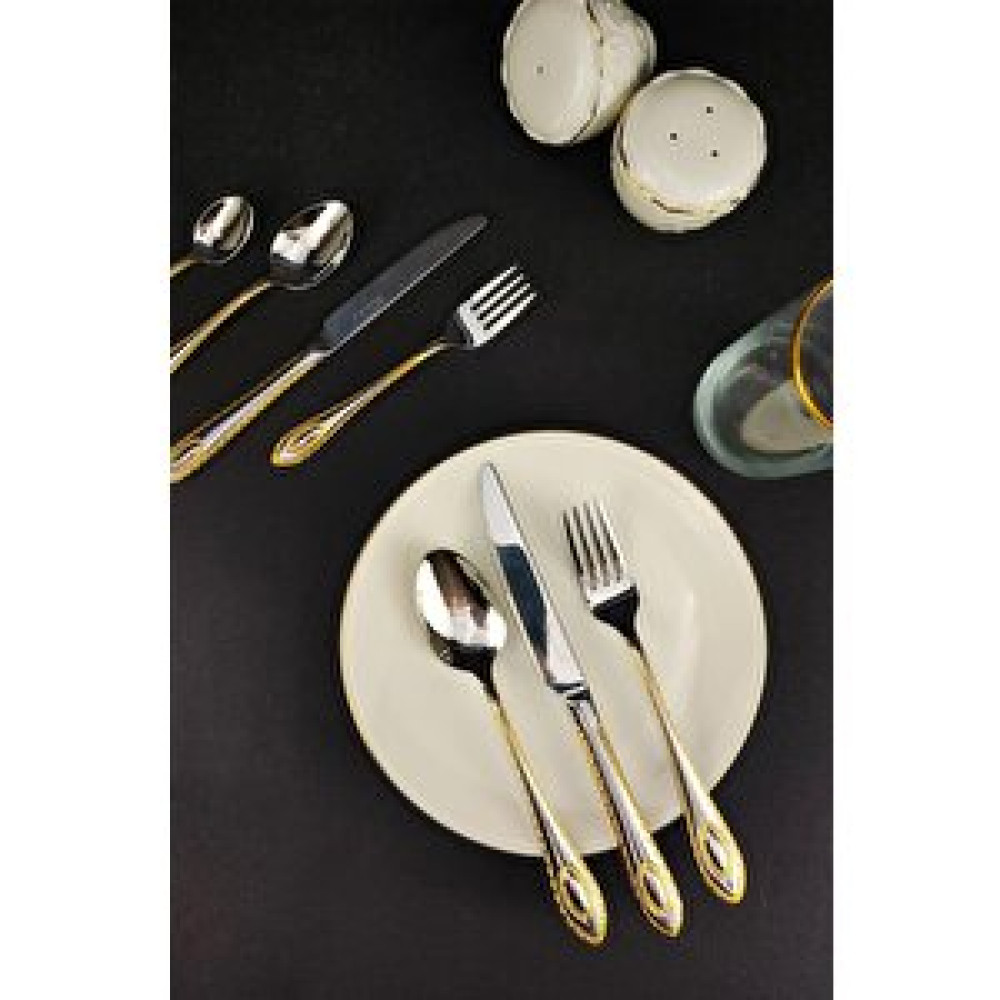 Digithome Winterbach 6 Kişilik 42 Parça Paslanmaz Çelik Çatal Kaşık Bıçak Takımı Gold C320.139 Çatal / Kaşık / Bıçak Takımları Fiyatı