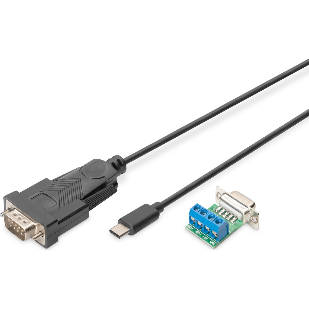 Dıgıtus Usb-C™ Serial Adapter, Usb-C™ - RS485 (Usb Typ-C To RS485 Converter Cabel 1m Cable Length, Ftdı Chipset ) - Siyah - Standart Diğer Fiyatı