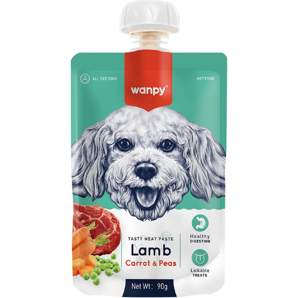 Digiworld ‎Wanpy Wanpy 90 gr Taze Köpek Et Ezmesi Kuzu, Havuç ve Bezelye İçeren Lezzetli Ödül Maması Evcil Hayvan Ürünleri Fiyatı