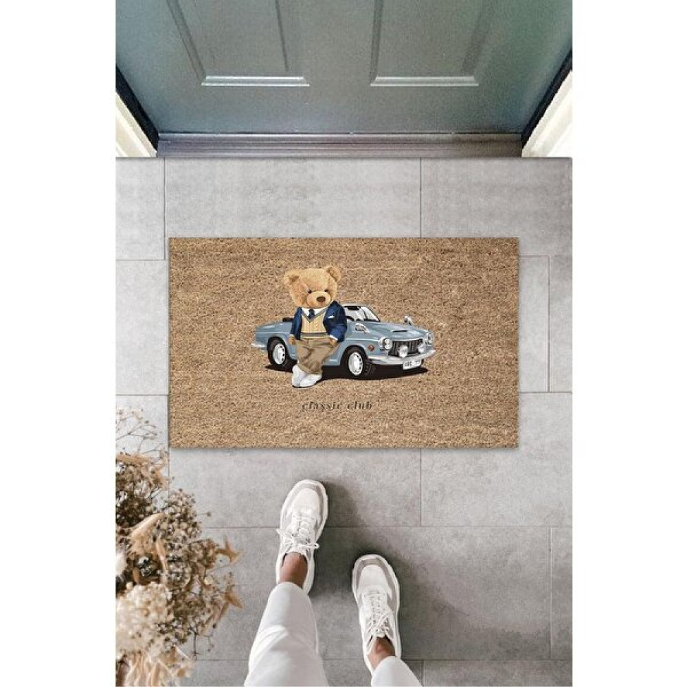 Diji Baby Dijital Classic Club Ayıcık Bej Kapı Paspası Dış Mekan Paspas K-3173 - 45 x 70 cm - Renkli Paspas Fiyatı