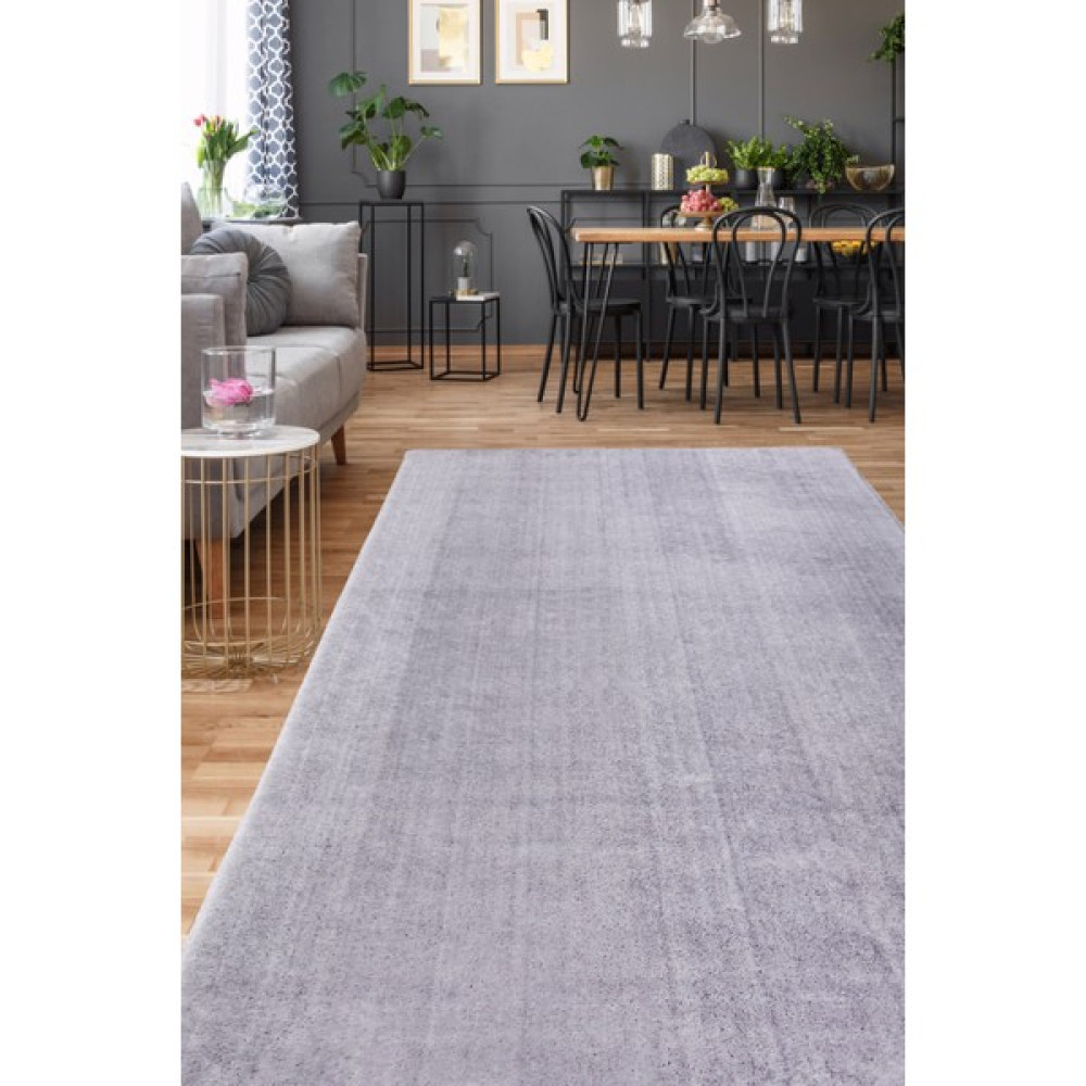 Diji Dekor Dijidekor Açık Gri Post Dokuma Halı Peluş Yumuşacık Kaymaz Antibakteriyel 120X180 - 120 x 180 cm Salon Halısı Fiyatı