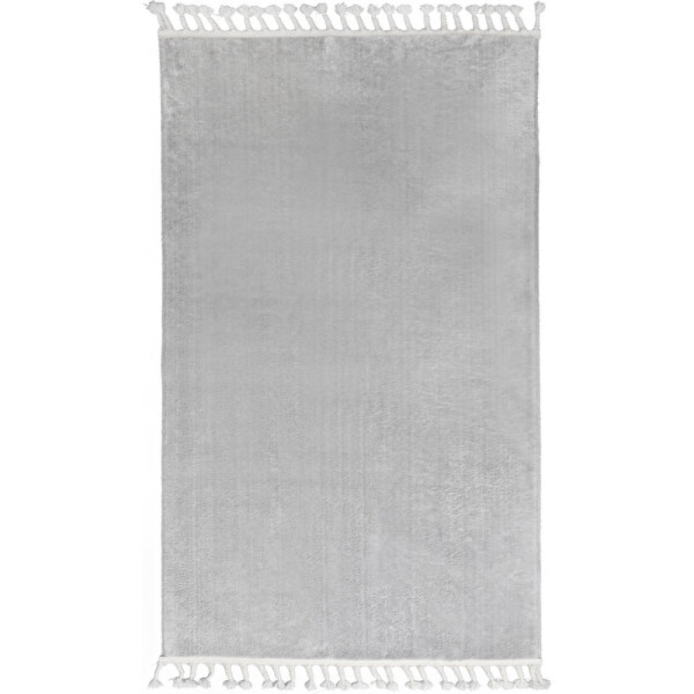 Diji Dekor Dijidekor Açık Gri Post Dokuma Halı Saçaklı Peluş Yumuşacık Kaymaz Antibakteriyel 40X60 - 40 x 60 cm Salon Halısı Fiyatı