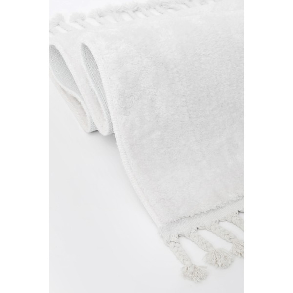 Diji Dekor Dijidekor Beyaz Post Dokuma Halı Saçaklı Peluş Yumuşacık Kaymaz Antibakteriyel 40X60 - 40 x 60 cm Salon Halısı Fiyatı
