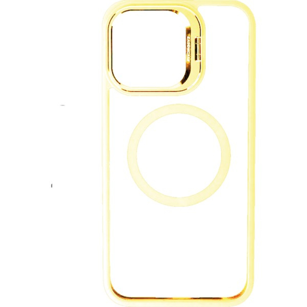 Dijimedia Apple iPhone 15 Pro Kılıf Kamera Korumalı Magsafe Özellikli Standlı Klon Kapak Gold Cep Telefonu Kılıfı Fiyatı