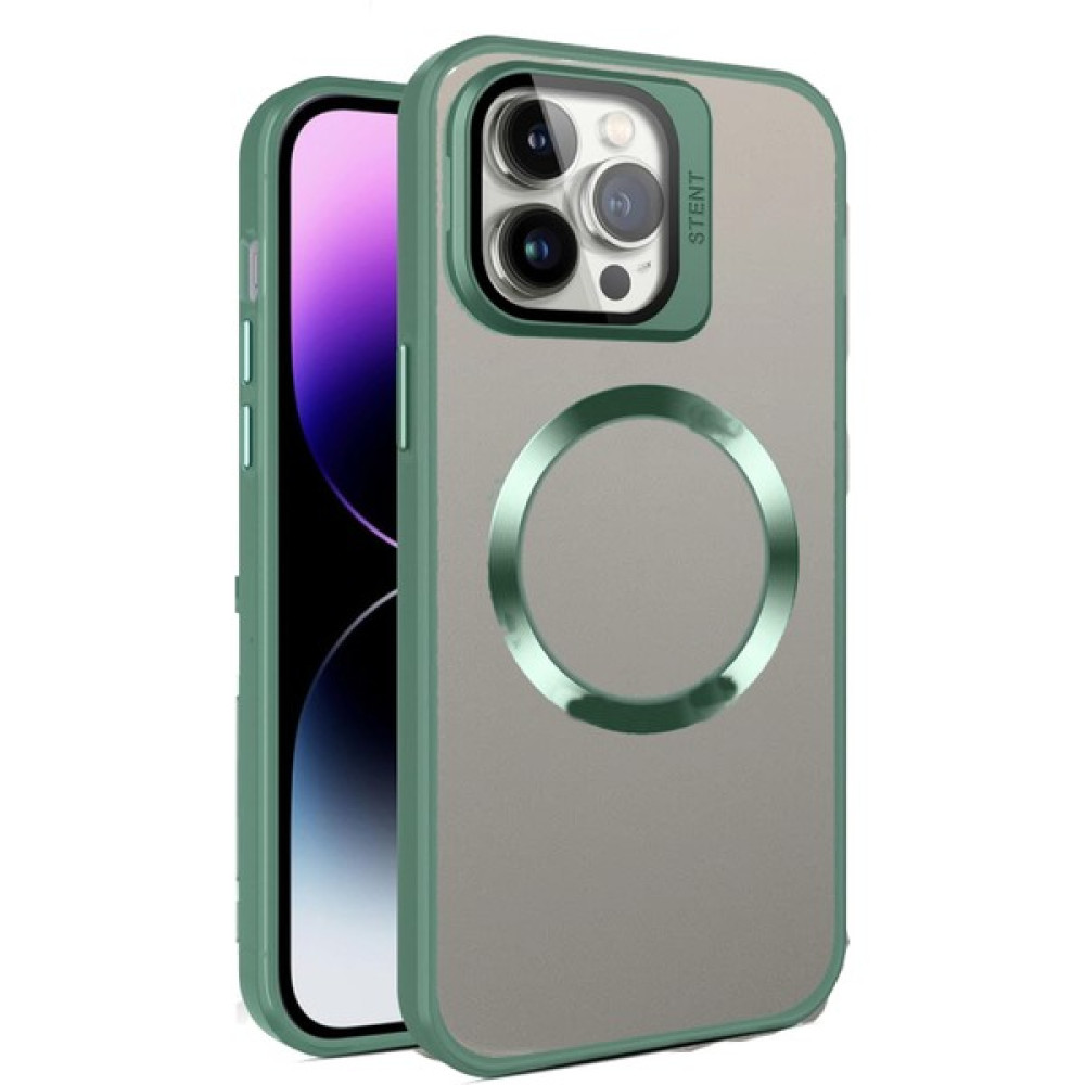 Dijimedia Apple iPhone 15 Pro Max Kılıf Kamera Korumalı Magsafe Özellikli Standlı Klon Kapak Yeşil Cep Telefonu Kılıfı Fiyatı