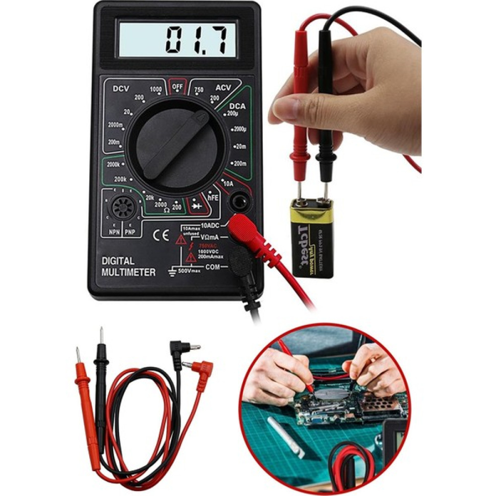 Dijital Avometre Multimetre Ölçü Aleti Akım Volt Amper Ölçer Ampermetre Voltmetre Aleti Diğer Test ve Ölçüm Cihazları Fiyatı