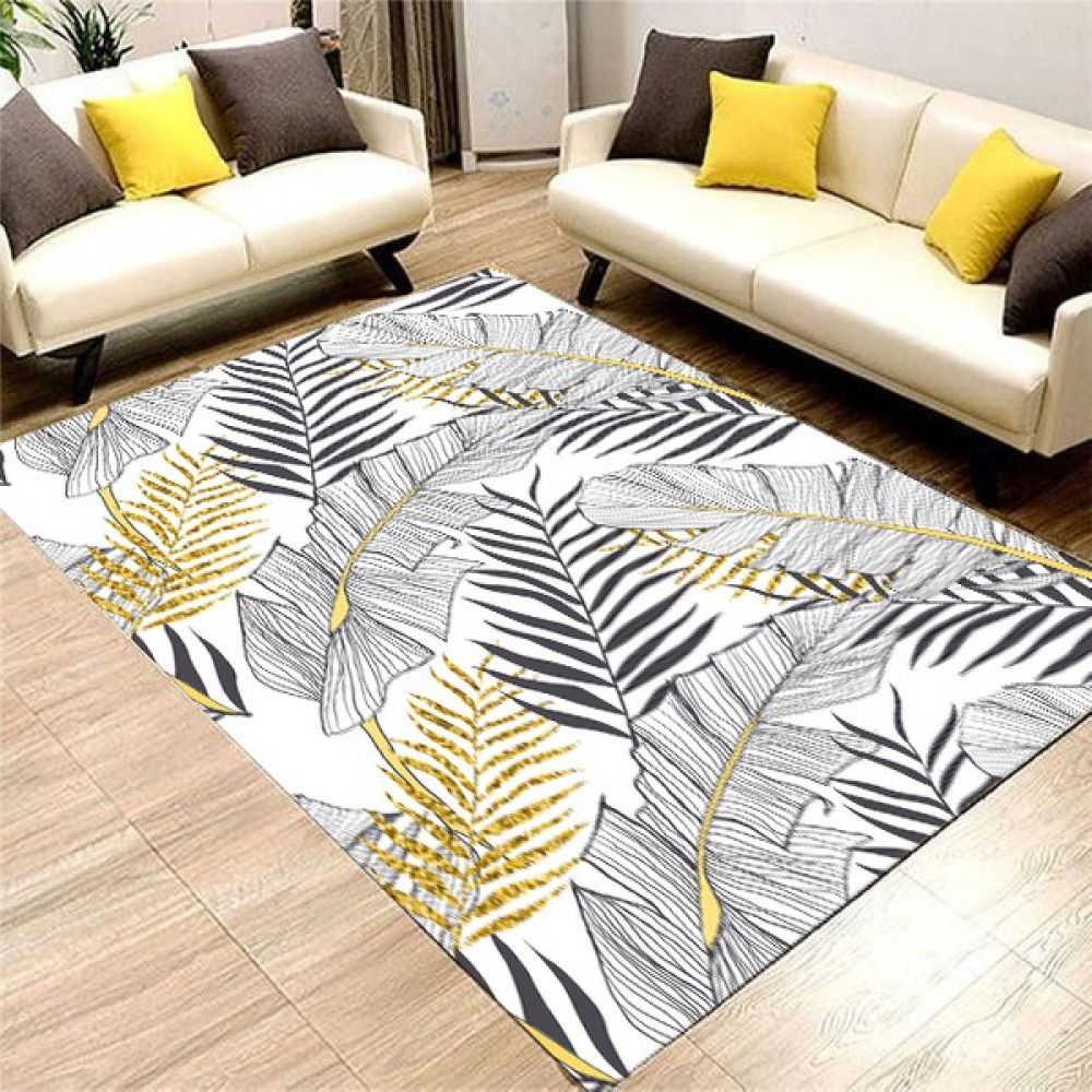 Dijital Baskı Yıkanabilir Kaymaz Taban Salon Mutfak Koridor Halısı Beyaz HS481 - 40 x 60 cm Salon Halısı Fiyatı