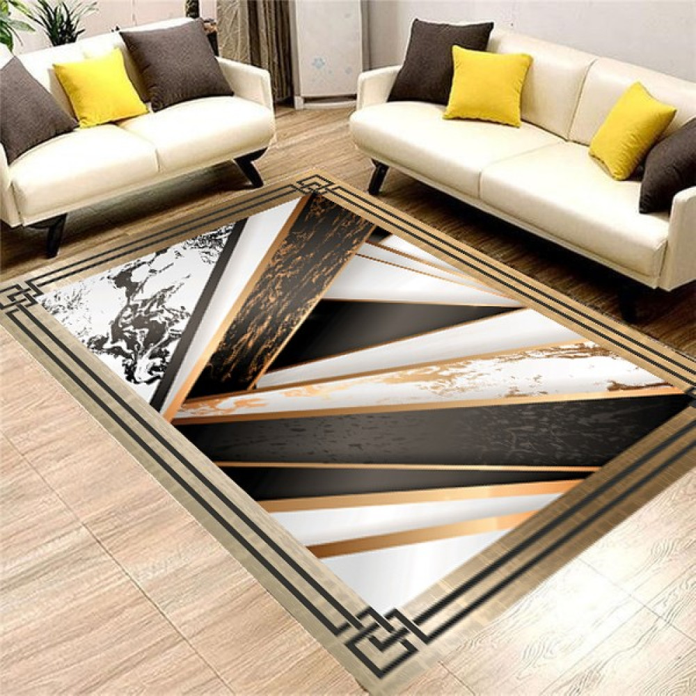 Dijital Baskı Yıkanabilir Kaymaz Taban Salon Mutfak Koridor Halısı Gold HS283 - 40 x 60 cm Salon Halısı Fiyatı