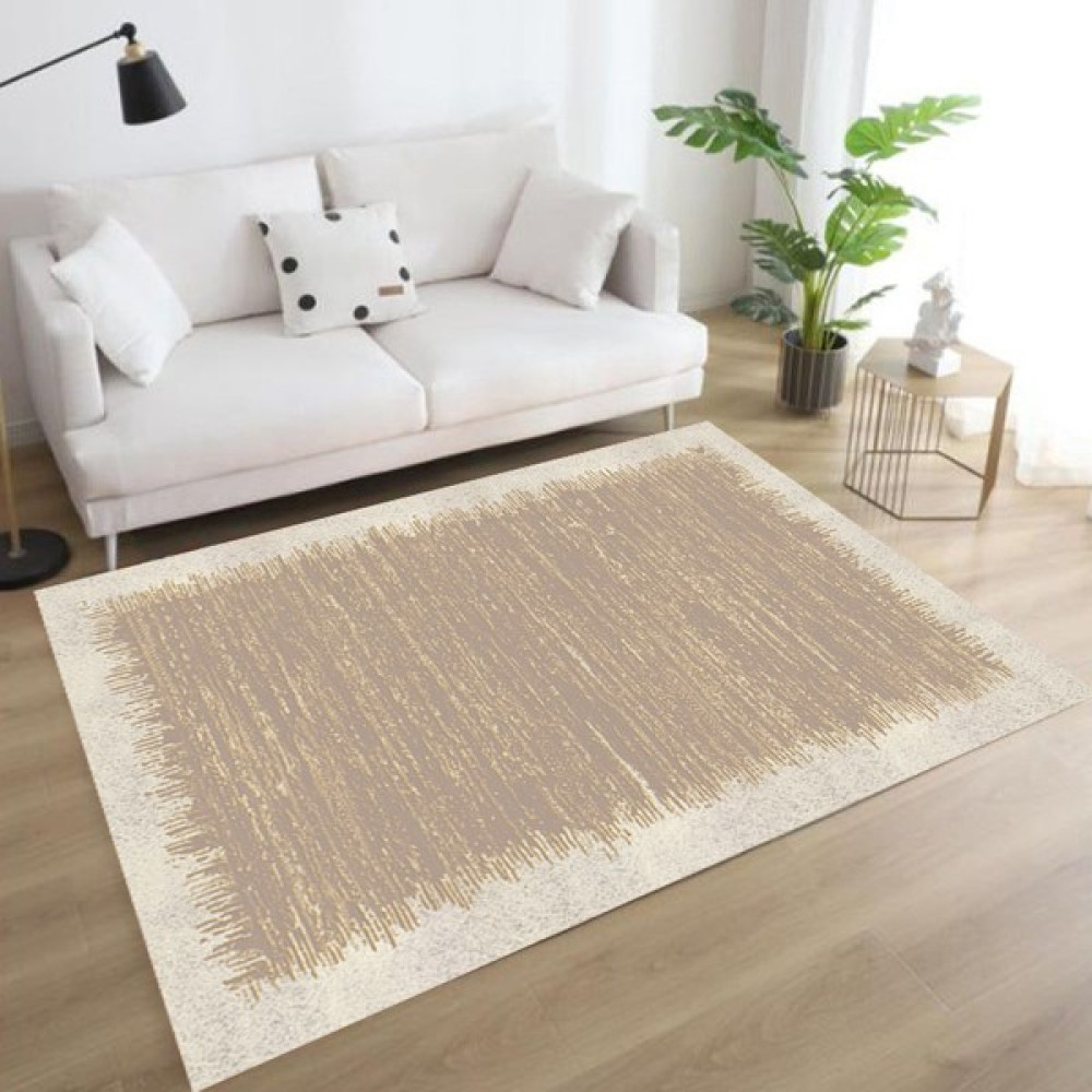 Dijital Baskı Yıkanabilir Kaymaz Taban Salon Mutfak Koridor Halısı Kahve HT507 - 40 x 60 cm Salon Halısı Fiyatı