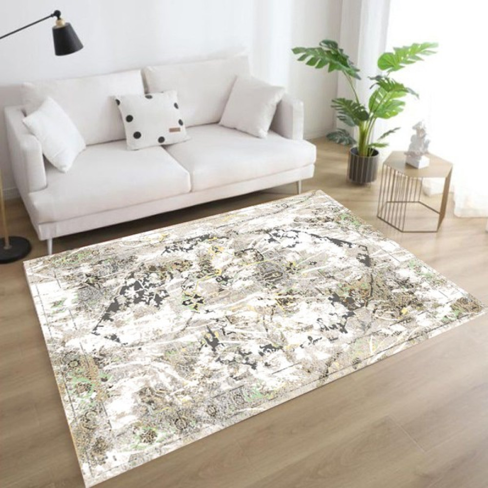 Dijital Baskı Yıkanabilir Kaymaz Taban Salon Mutfak Koridor Halısı Krem HT197 - 40 x 60 cm Salon Halısı Fiyatı