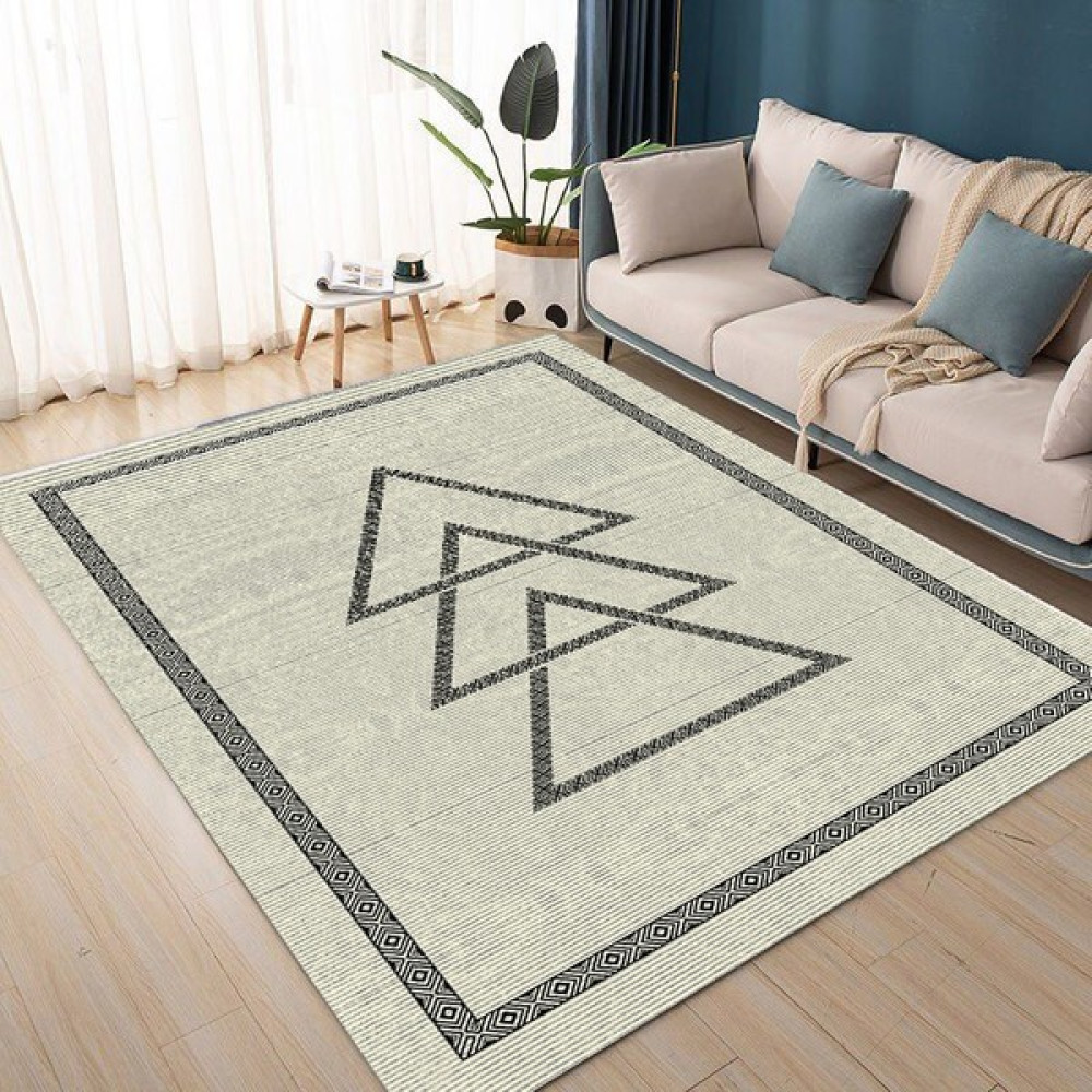 Dijital Baskı Yıkanabilir Kaymaz Taban Salon Mutfak Koridor Halısı Krem SD1065 - 40 x 60 cm Salon Halısı Fiyatı
