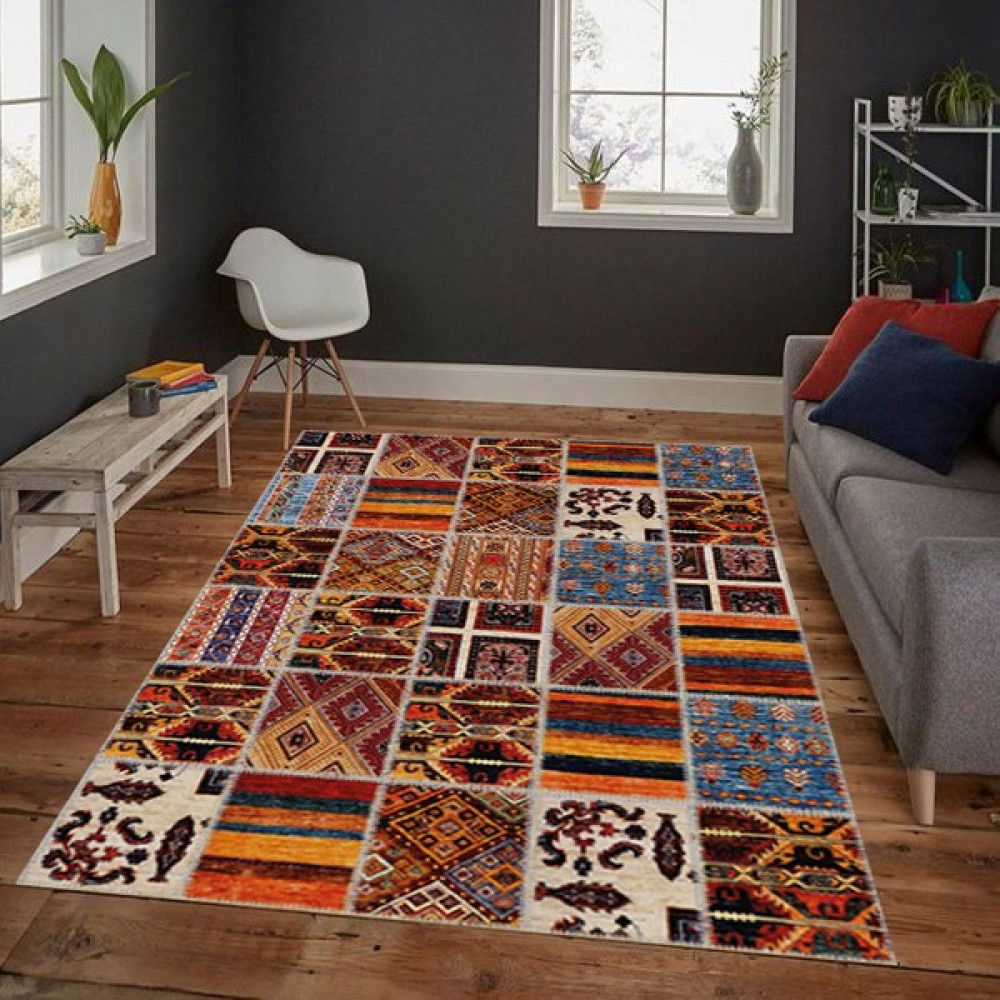 Dijital Baskı Yıkanabilir Kaymaz Taban Salon Mutfak Koridor Halısı Renkli HY1441 - 40 x 60 cm Salon Halısı Fiyatı
