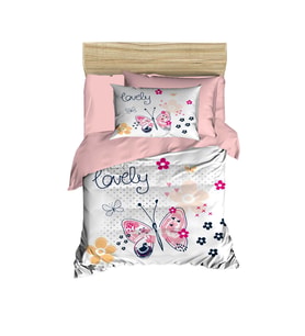 Dijital Baskılı 3D Pamuklu Yenidoğan Bebek Nevresim Takımı Lovely Butterfly Bebek Nevresim Takımı Fiyatı