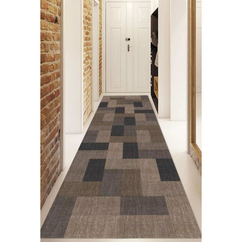 Dijital Baskılı Kaymaz Taban Yıkanabilir Modern Yolluk ve Koridor Halısı NDU-SD-368 - 40 x 60 cm - Vizon Yolluk Fiyatı