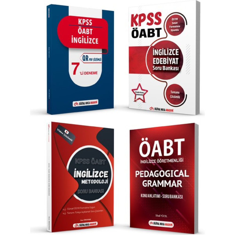 Dijital Hoca Akademi 2022 ÖATB İngilizce Öğretmenliği Fantastik Dörtlü Kazandıran Set Ders Sınav Kitapları Fiyatı