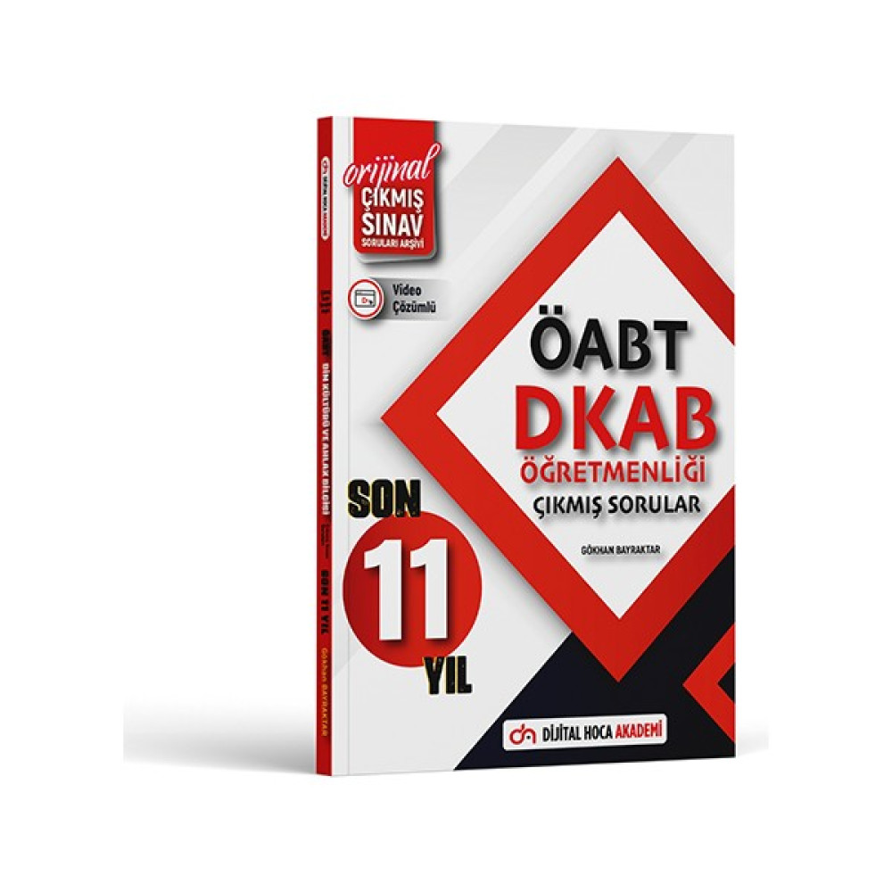 Dijital Hoca Akademi 2024 ÖABT DKAB Son 11 Yıl Orijinal Çıkmış Sınav Soruları Video Çözümlü Ders Sınav Kitapları Fiyatı