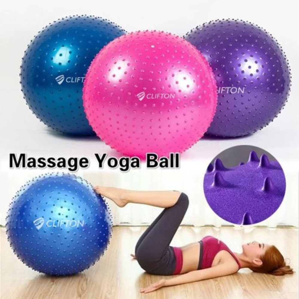 Dikenli Yoga Pilates Aeorobik Jimnastik Topu 65 Cm Pembe Pompa Pilates Aletleri Fiyatı