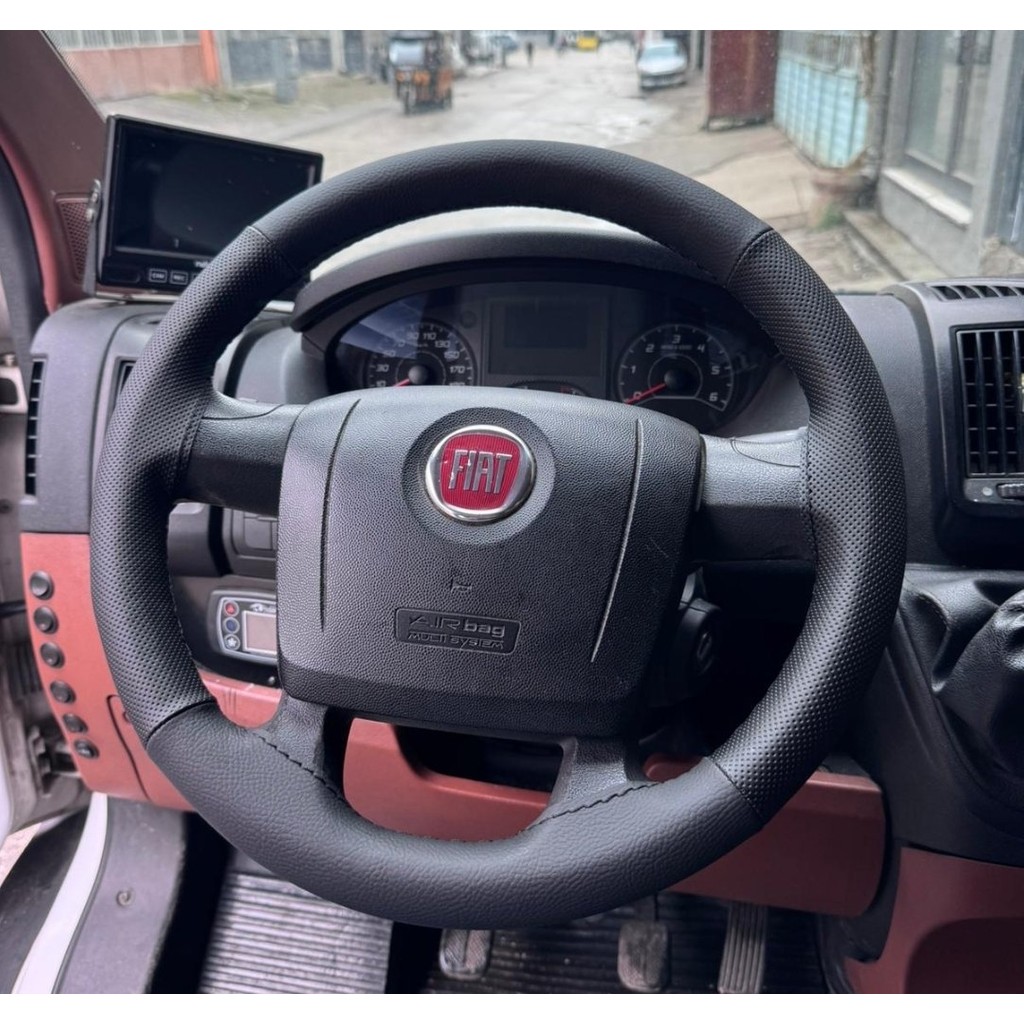 Dikişli Direksiyon Kılıfı Siyah Deri Noktalı Deri Siyah Dikişli Fı.a.t Ducato Için Fotodaki Direksiyon Diğer Fiyatı