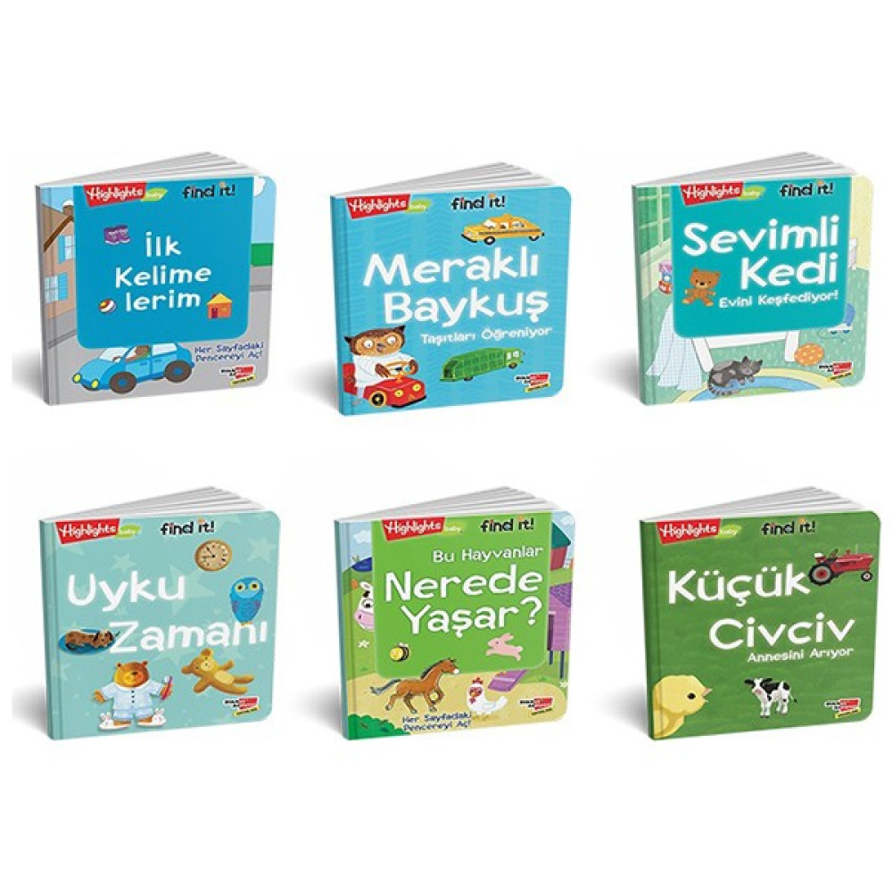 Dikkat Atölyesi Yayınları 0-3 Yaş Find It! 6'lı Hikaye Kitap Seti Okul Öncesi Eğitici & Öğretici Kitaplar Fiyatı