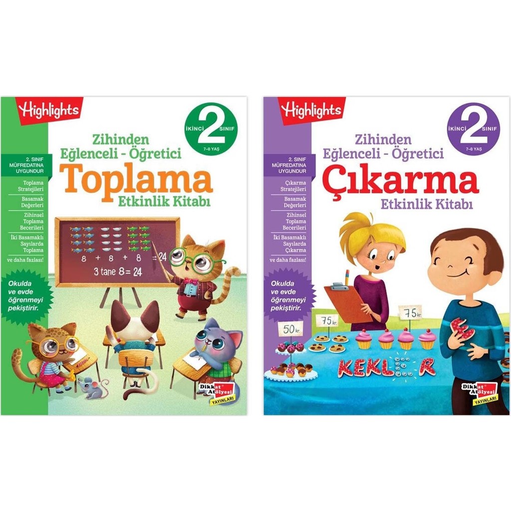 Dikkat Atölyesi Yayınları 2. sınıf Toplama - Çıkarma Etkinlik Kitabı Diğer Fiyatı