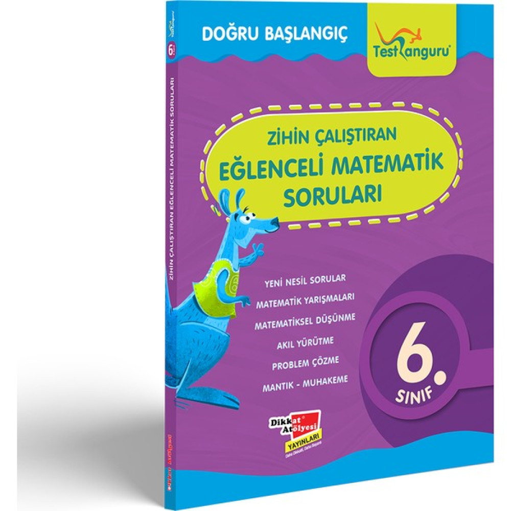 Dikkat Atölyesi Yayınları 6. Sınıf Zihin Çalıştıran Eğlenceli Kanguru Matematik Soruları | Dikkat Atölyesi Yayınları Matematik Fiyatı