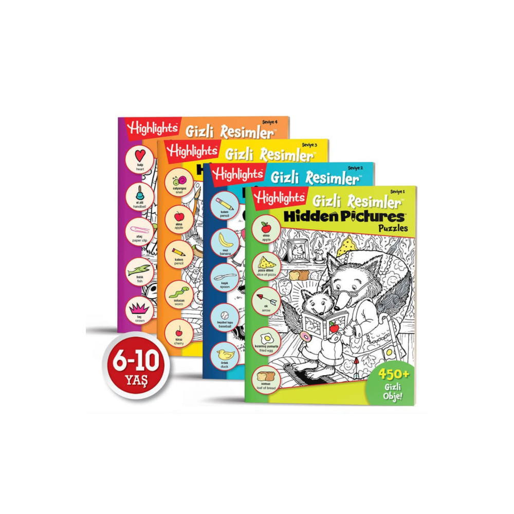 Dikkat Atölyesi Yayınları Hidden Pictures Gizli Resimler (4LÜ SET) Saklı Nesneler Ara Bul Etkinlikleri Aktivite & Eğitici Kitaplar Fiyatı
