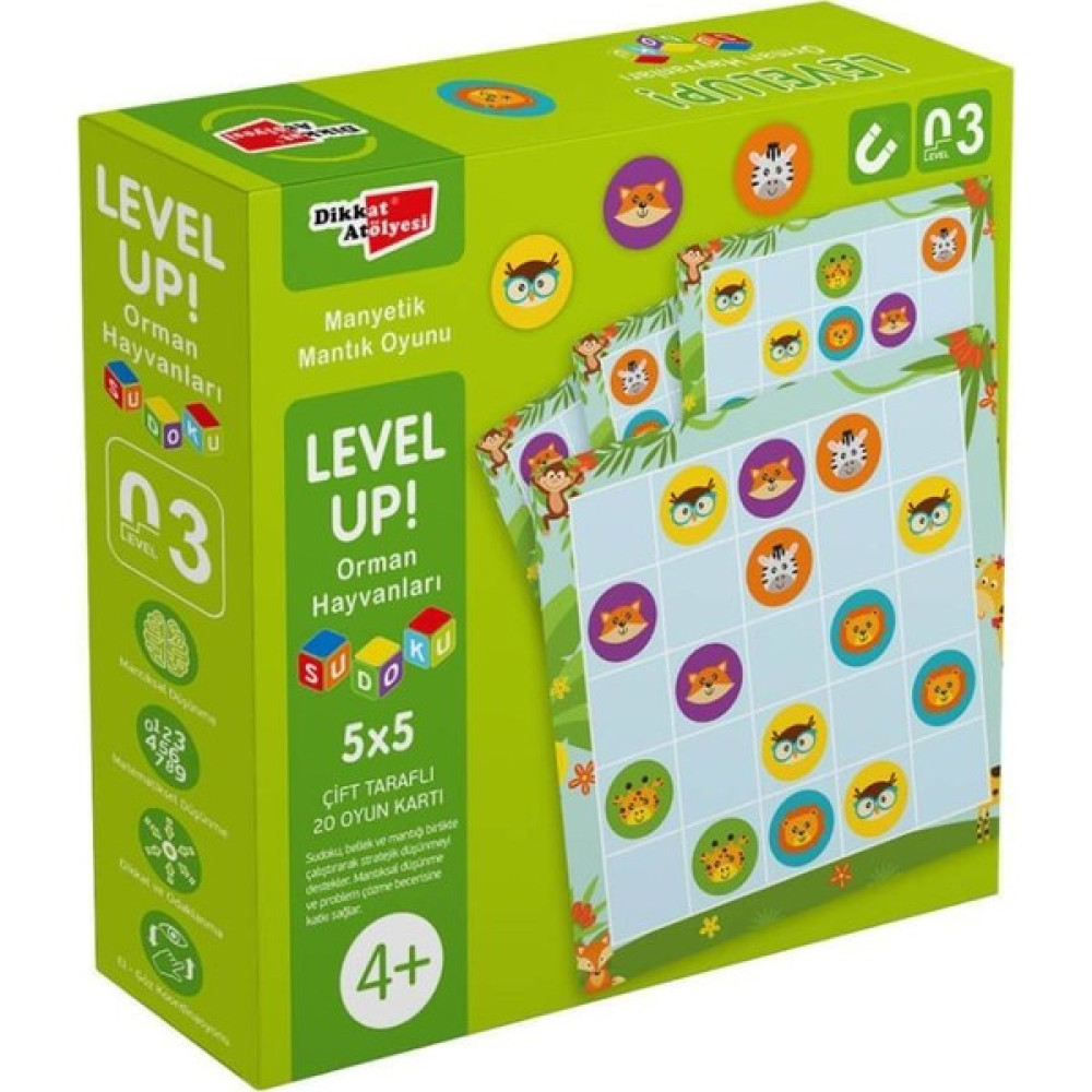 Dikkat Atolyesi Yayınları Levelup! 3 - Orman Hayvanları Sudoku Zihinsel Gelişim Kitapları Fiyatı