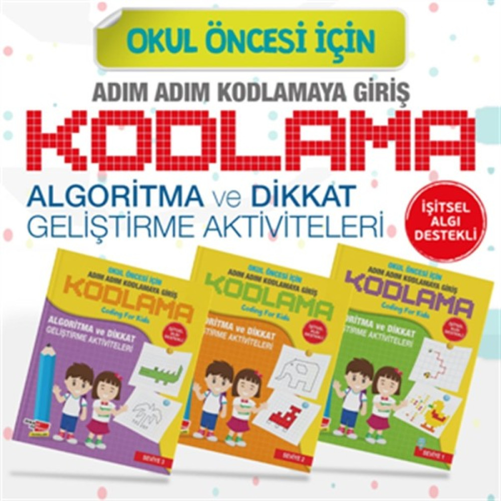 Dikkat Atölyesi Yayınları Okul Öncesi Adım Adım Kodlamaya Giriş Seti Okul Öncesi Eğitici & Öğretici Kitaplar Fiyatı