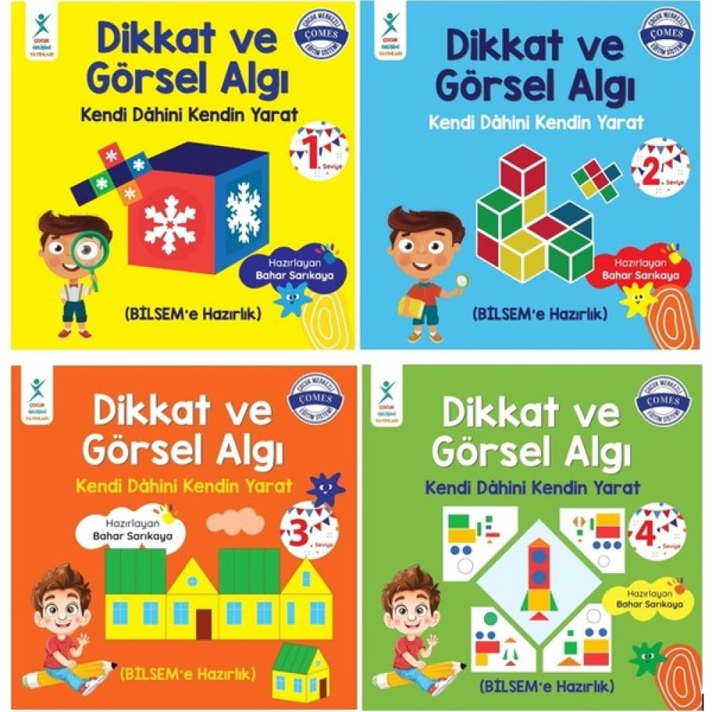 Dikkat ve Görsel Algı Evde Eğitim Seti - Bahar Sarıkaya Zihinsel Gelişim Kitapları Fiyatı