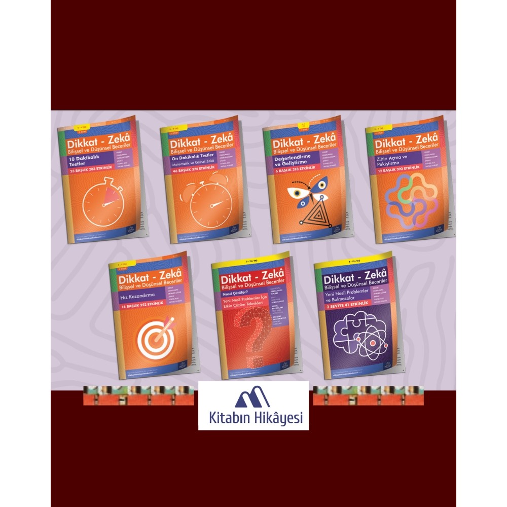 Dikkat ve Zeka Akademisi 8-9 Yaş Dikkat Zeka - Bilişsel ve Düşünsel Beceriler(7kitap) Zihinsel Gelişim Kitapları Fiyatı