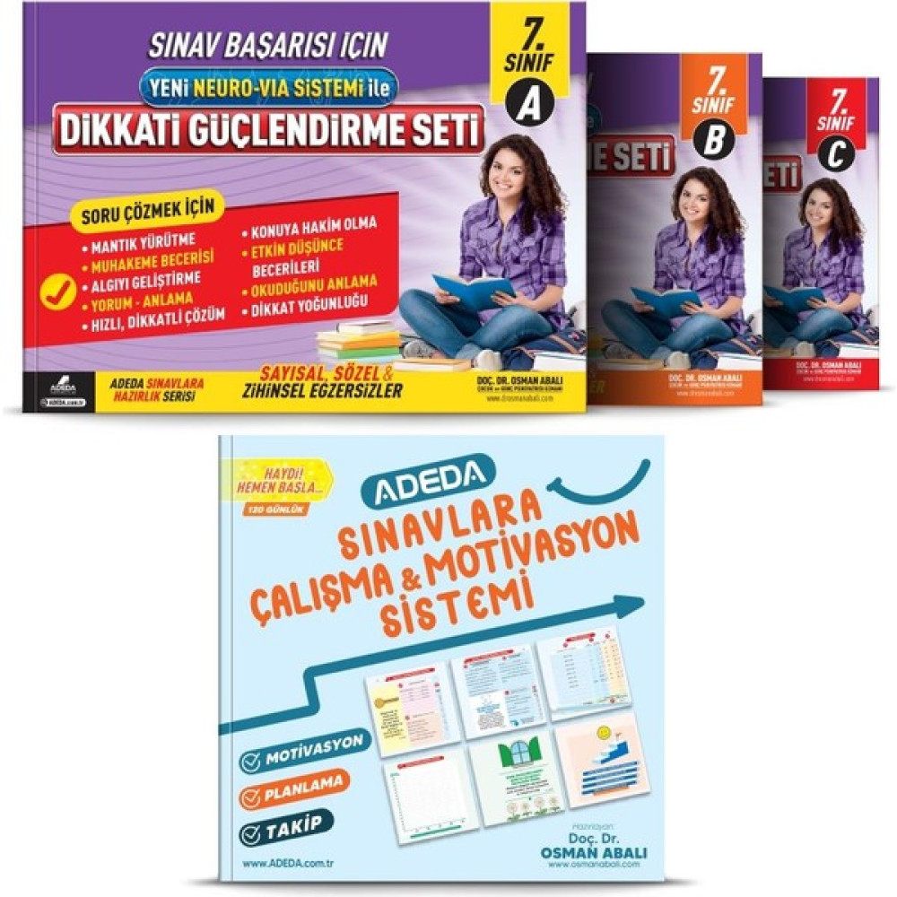 Dikkati Güçlendirme Seti 13 Yaş ve Motivasyon Defteri - Osman Abalı (Ciltli) Okul Öncesi Eğitici & Öğretici Kitaplar Fiyatı