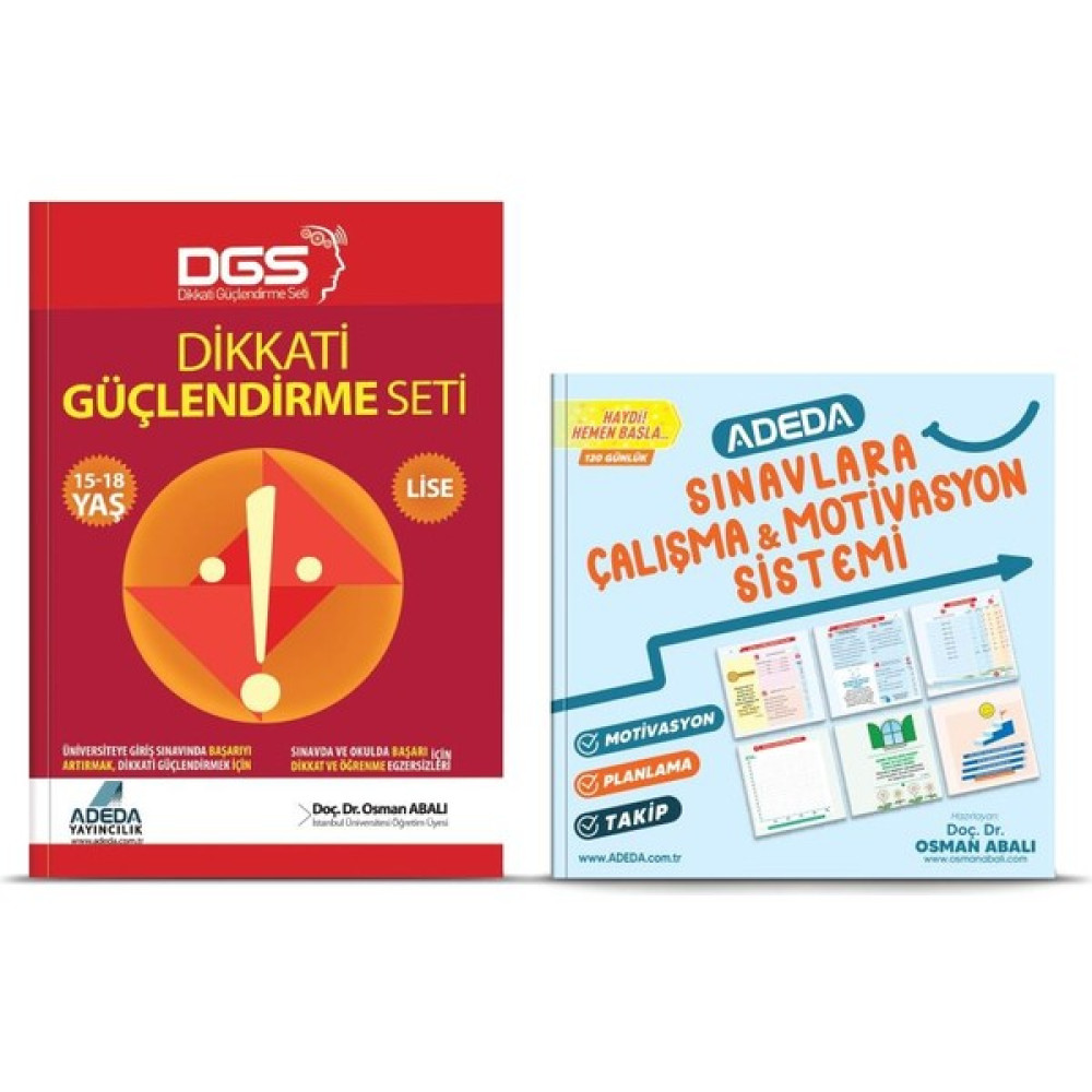 Dikkati Güçlendirme Seti 15-18 Yaş ve Motivasyon Defteri - Osman Abalı (Ciltli) Okul Öncesi Eğitici & Öğretici Kitaplar Fiyatı