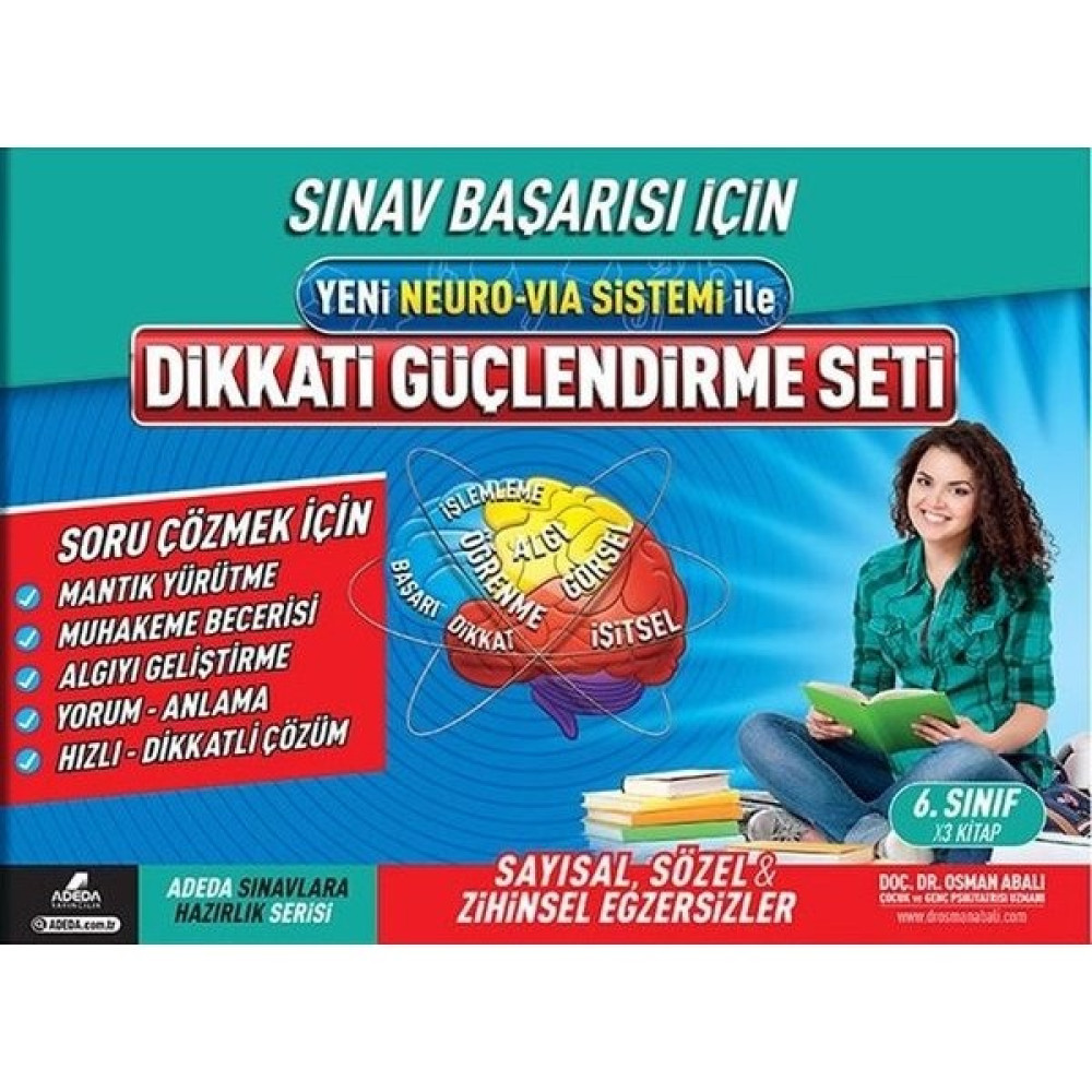 Dikkati Güçlendirme Seti 6.Sınıf Sınavlara Hazırlık Serisi Yeni Neurovia Sistemi İle - Osman Abalı Zihinsel Gelişim Kitapları Fiyatı