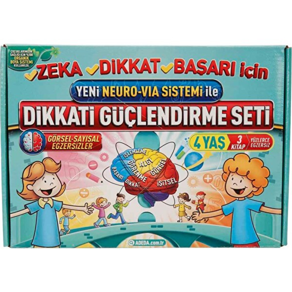 Dikkati Güçlendirme Seti Anasınıfı 4 Yaş - Osman Abalı Zihinsel Gelişim Kitapları Fiyatı