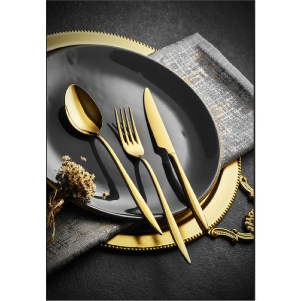 Dilay Çelik Cemre Titanyum Gold Yemek Çatalı 6 Adet Çatal / Kaşık / Bıçak Takımları Fiyatı