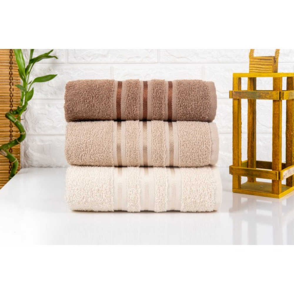 Dilbazz Home Tekstil 50 x 85 cm Havlu 3lü Set-El Yüz Baş Havlusu - 50 x 90 cm - Kahve El / Yüz Havlusu Fiyatı