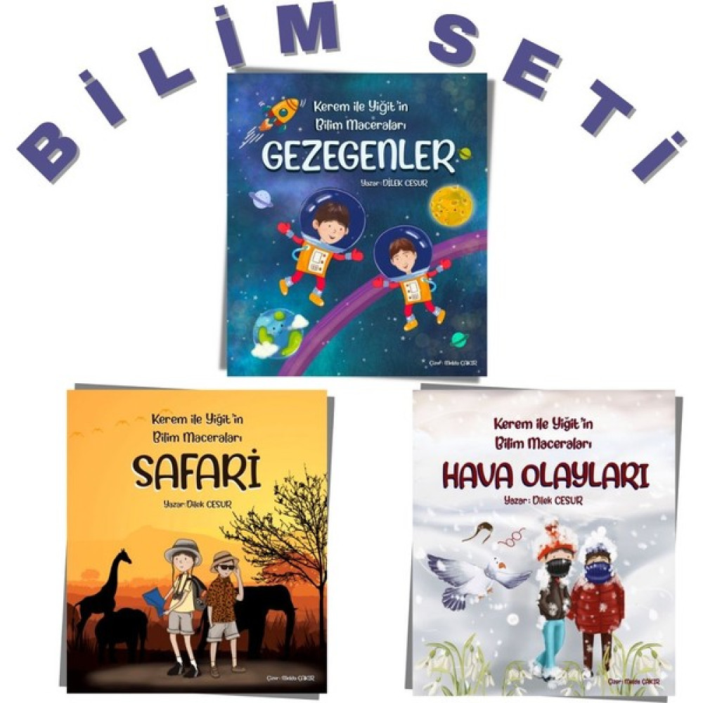 Dilek Cesur-Kerem ve Yiğit'in Bilim Seti-Hikaye Kitabı Seti Çocuk Masal Fiyatı